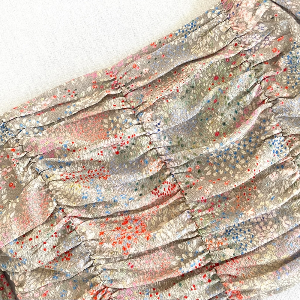Aritzia Wilfred Lolita Cropped Puff Sleeves Floral Blouse, XS - Picture 6 of 11